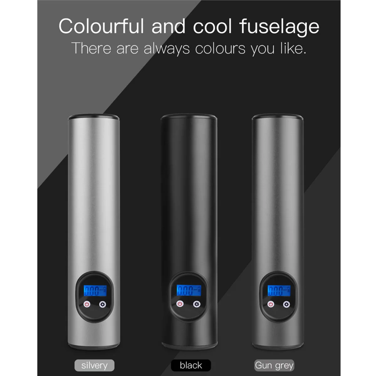  150PSI 6000mAh USB interfaz portátil compresor de aire bomba inflable con pantalla LCD para bicicle