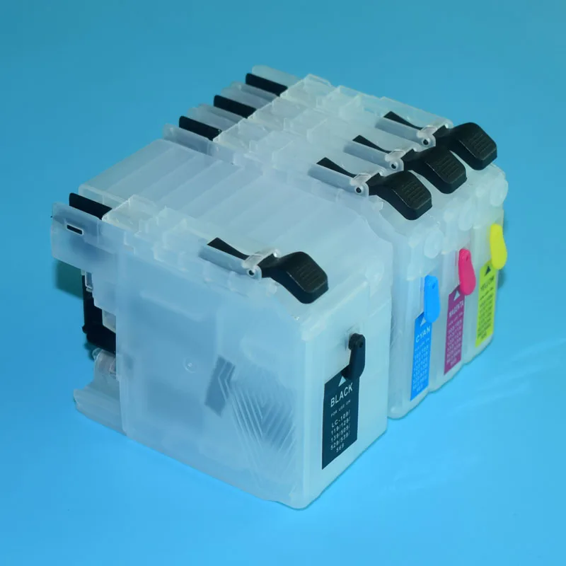 Refillable Ink Cartridge Compatible for Brother DCP-J100 DCP-J105 MFC-J200 LC529XL LC525XL lc529 lc525 printer