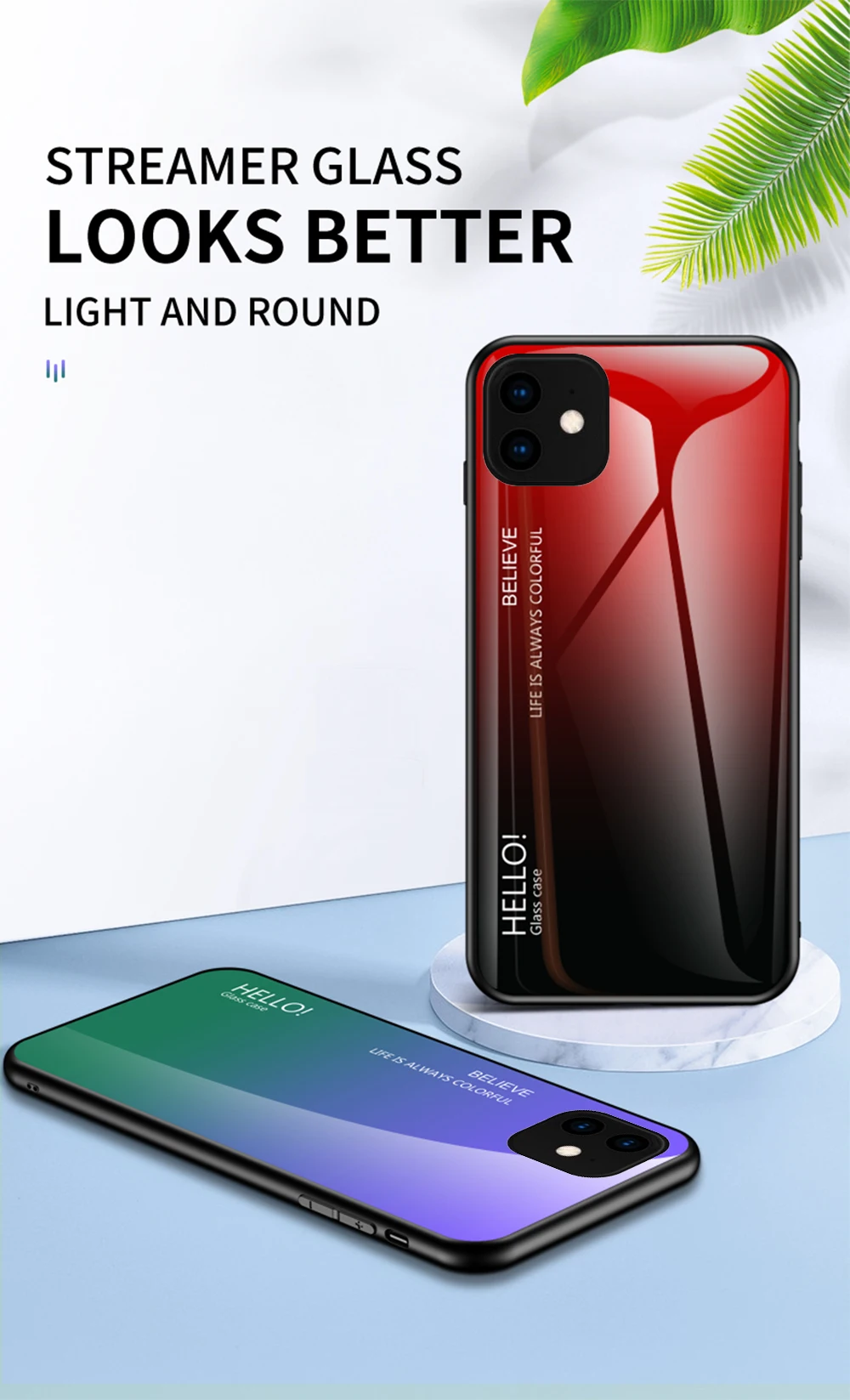Модный градиентный стеклянный чехол для телефона для Apple iphone 11 Pro Max полный защитный бампер для iphone 11 Pro Max чехол для телефона