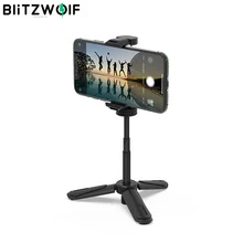 BlitzWolf BS0 Mini Selfie عصا ترايبود سطح المكتب حامل هاتف متعدد الزوايا المحمولة Selfie Monopod Selfie جهاز للكاميرا الهاتف