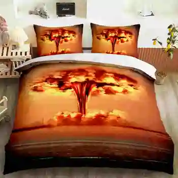 

Ocean Wave Printed Bedding Set Sunset Duvet Cover Bedspread Full Queen Twin Bed Clothes Pillowcase