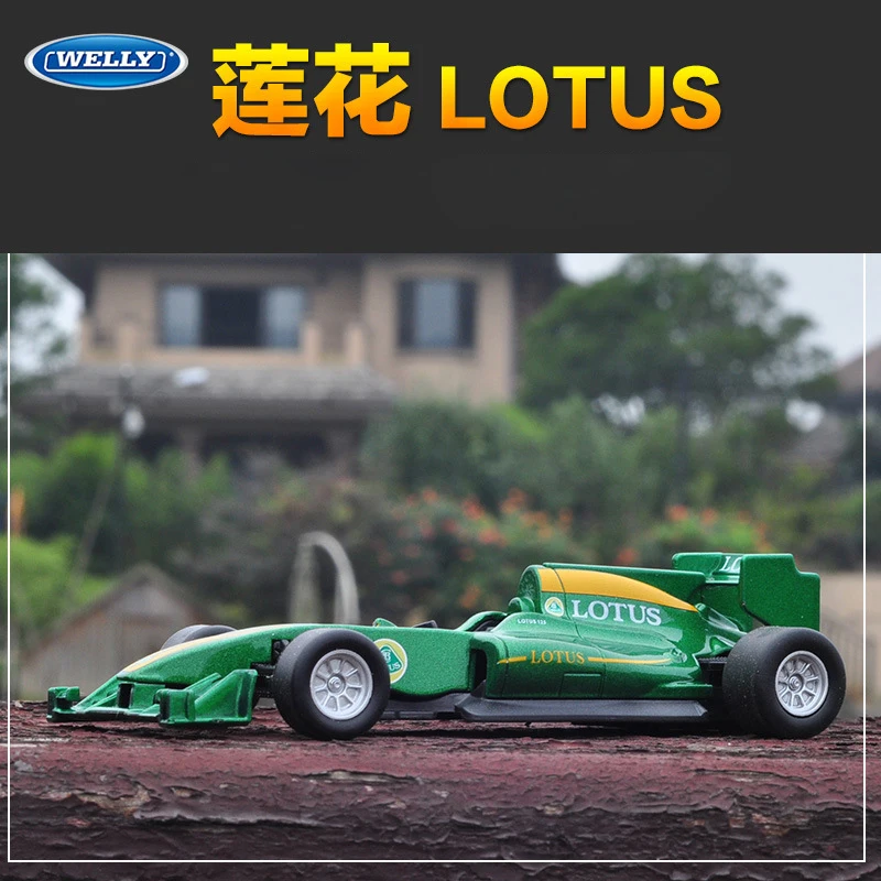 Welly 1:36 Масштаб металла F1 Formulaa лотоса гоночный автомобиль модель моделирование T125 сплав литья под давлением образование коллекция детские игрушки подарки - Цвет: Зеленый