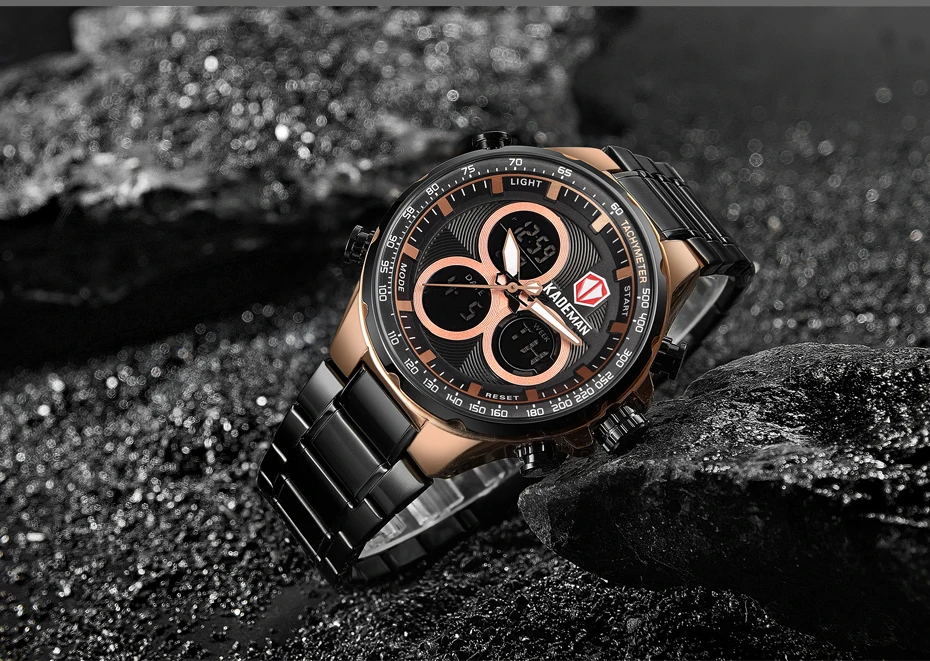 Luxury Brand KADEMAN Men Sports Watches Men's Waterproof LED Digital Quartz Clock Male Military Stainless Steel Wrist Watch (18)