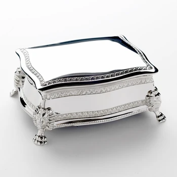 

Rectangular jewelry box silver Necklace boxes Metal Bracelet box
