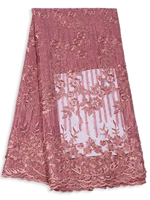 Новая горячая африканская Тюлевая кружевная ткань Высококачественная кружевная ткань в нигерийском стиле Цветочная вышивка женское платье швейцарская вуаль кружево - Цвет: As Picture