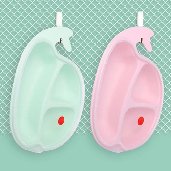 

Baby Small Whale Plate Food Grade PP Material Can Sterilized Hang Baby Tableware Kitchen Utensils