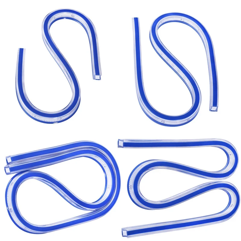 Flexible Curve Ruler Drafting Drawing Tool Plastic Curve Ruler Drawing Tailor Sewing Tools