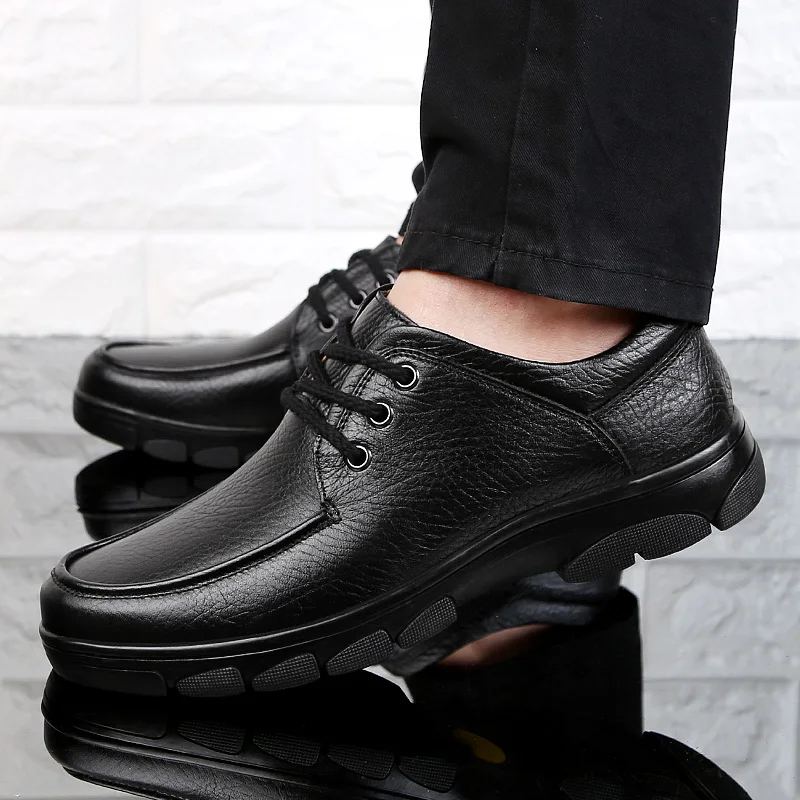 Мужские оксфорды из натуральной кожи Повседневная обувь на мягкой подошве в