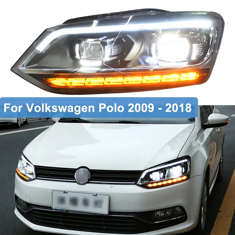 Стайлинг автомобиля светодиодный фары для VW Polo Volkswagen 2009 ~ 2014 2015 2016 2017 2018