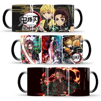 

Demon Slayer Heat Temperature Sensitive Coffee Mug Color Changing Cartoon Anime Mug Creative Tea Milk Ceramic Cups
