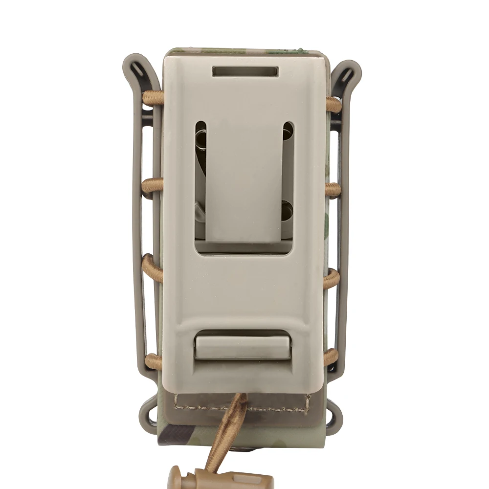 Tactical 9mm Molle Pistol Mag Military Magazine Pouch Hunting Holster Fastmag with Belt Clip and Molle Soft Shell Mag Pouch