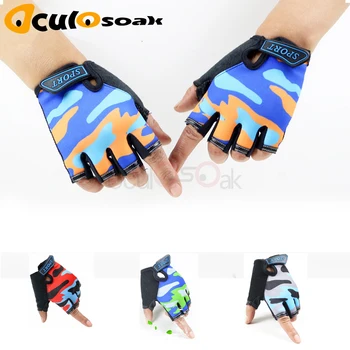 

2019 New Fingerless Kids Gloves Non-Slip Ultrathin Children Half Finger Breathable Gloves For Boys Girls Luvas De inverno