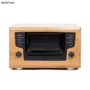 

IWISTAO CD Player Bluetooth 4.0 Full Bamboo Casing AM / FM Tuner Integrated MP3 WMA Apt-x U Disk SD Card Playing