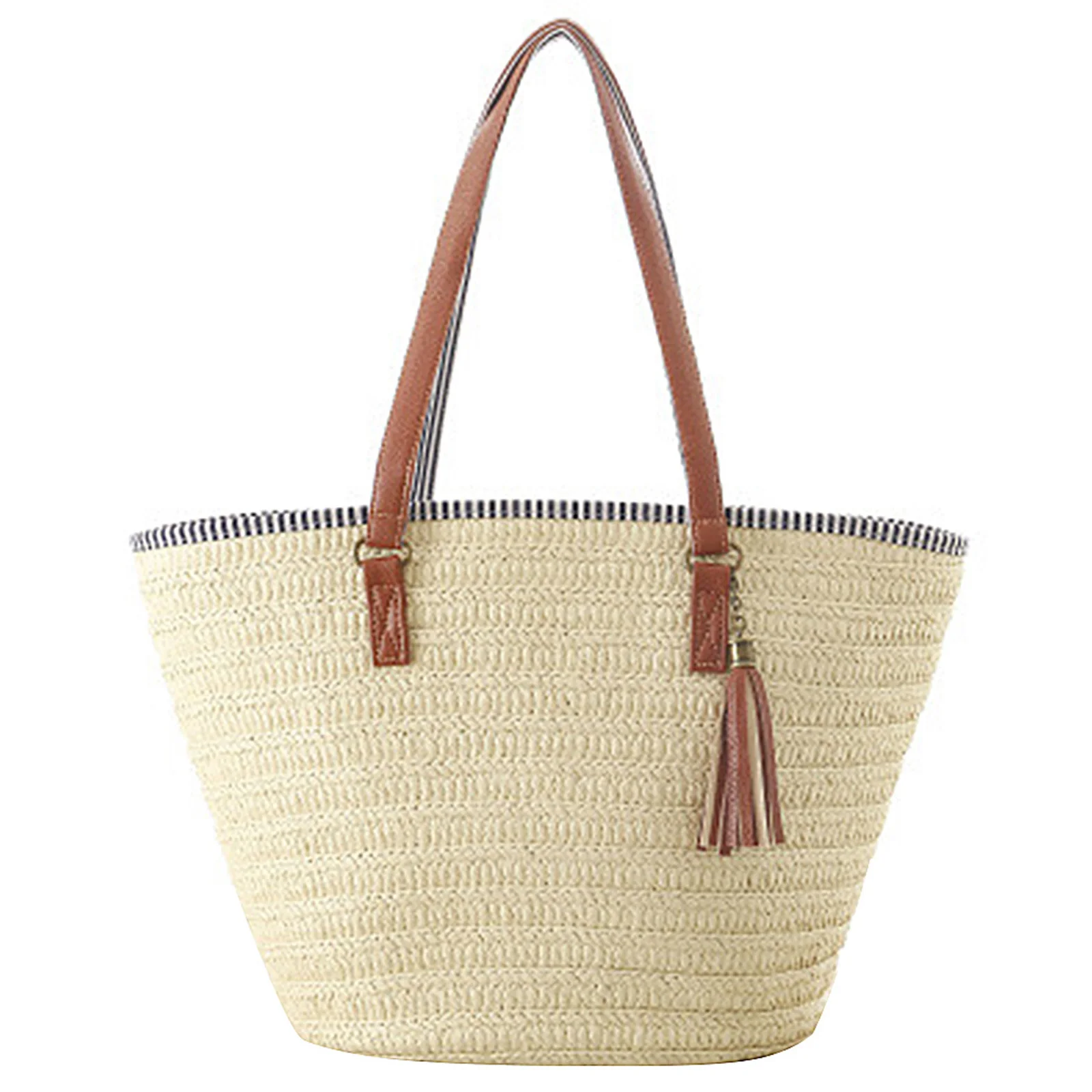 2021 Summer women straw shoulder bags wicker woven ladies handbags basket bag beach rattan bag female large capacity tote bags