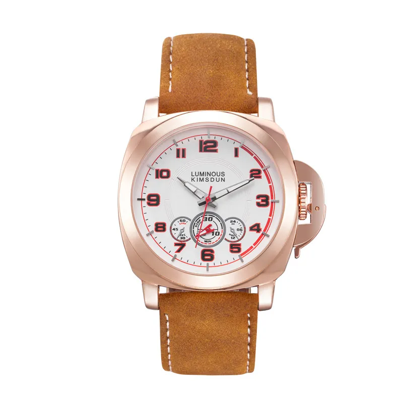 

Brand Automatic Mechanical Watch Relogio Masculino KIMSDUN Watches Men Top Luxury Waterproof Watches Leather Male Wristwatches