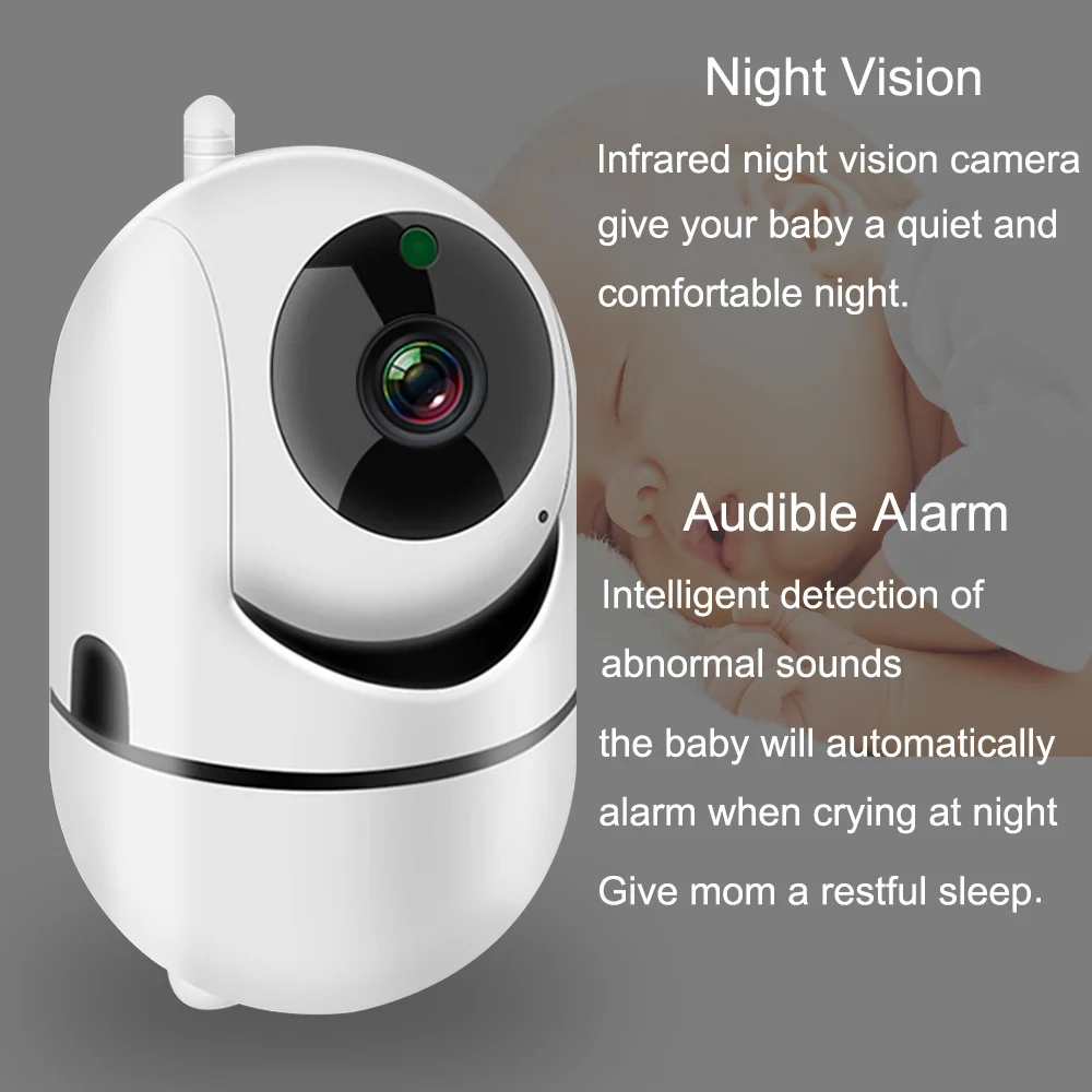 Wi-Fi детский монитор с камерой 1080P HD видео детский спящий няня камера двухстороннее аудио ночное видение Домашняя безопасность камера для Babyphone