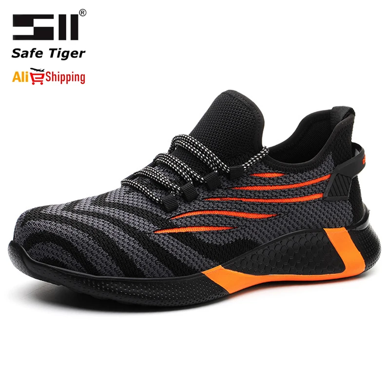 Mens Work Boots Safety Shoes Steel Toe Lightweight Breathable Hike