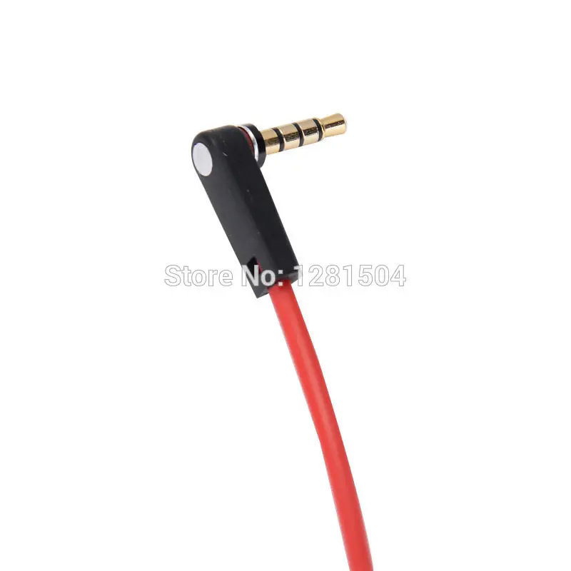 Wholesale 3 5MM RedControl Talk Cable Aux Cable For Headphones Studio Solo Pro Mixr Replacement Mic Remote Cable 200pcs Lot