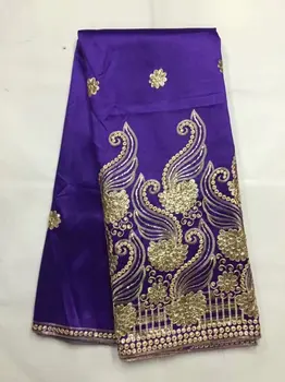 

Fashion purple High Quality African George Fabric/Wholesale Cheap lace of Raw Silk African George lace fabric FB109