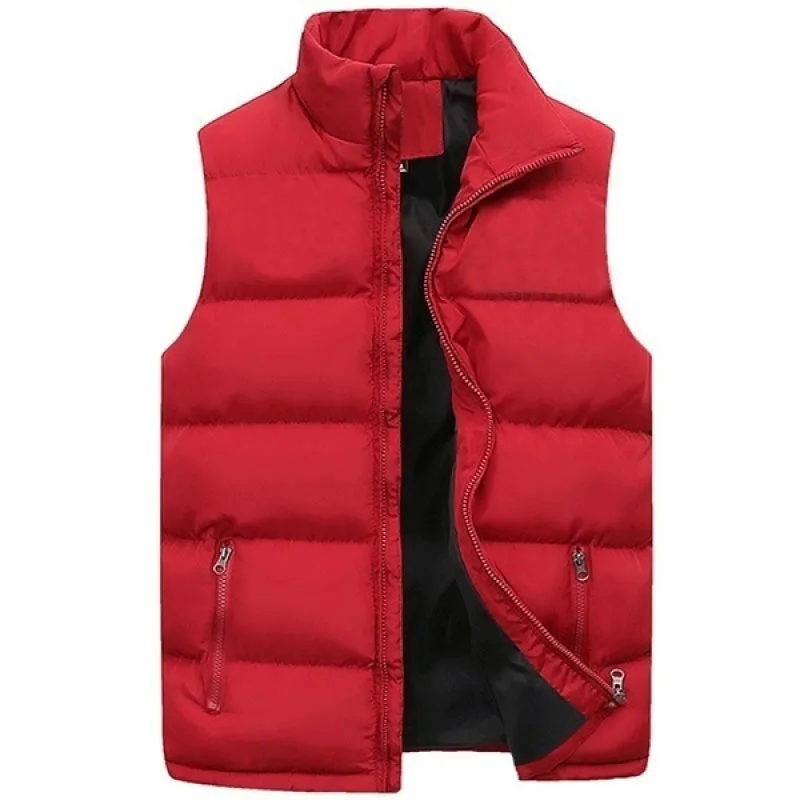 2021 New Autumn Winter Men Vest Jacket For Down Male Cotton-Padded Warm Sleeveless Waistcoat Overcoats Liner Gilet black puffer coat