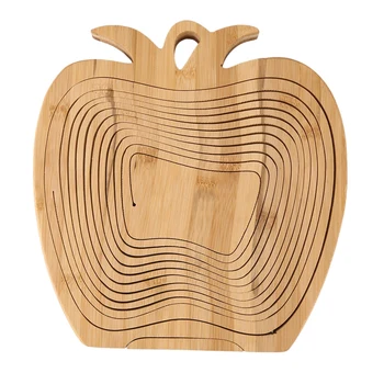 

Multifunction Heat Resistant Non Slip Bamboo Trivets Pot Mat Hot Pan Pads Bamboo Folding Fruit Egg Bread Basket Collapsible Frui