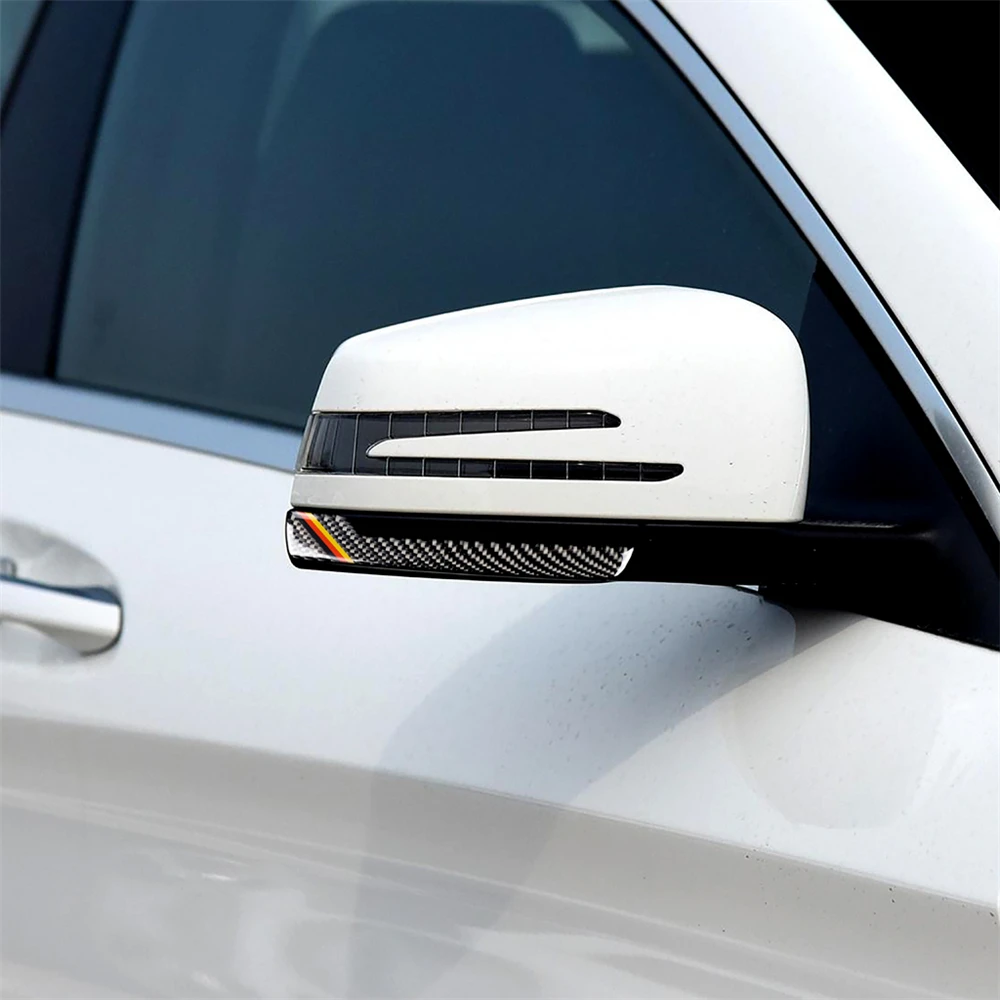 

Car Outter Decoration Side Mirror Rearview Mirror Protection Cover Trim for Mercedes Benz C Class GLK GLE GLS GLA Carbon Fiber