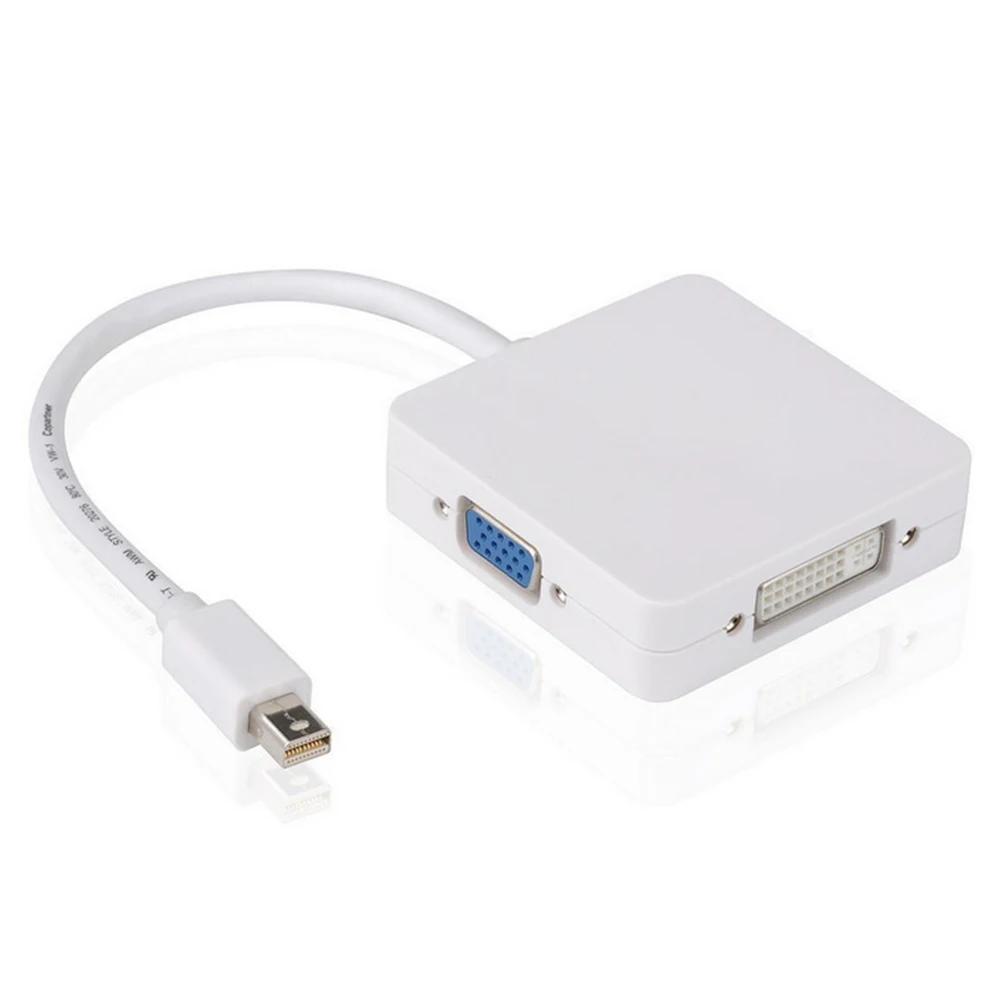 1 шт. мини 1080P Дисплей Порт Thunderbolt HMDI адаптер конвертер к DVI VGA HDMI 3в1 Для Apple Mac Book Pro Air iMac