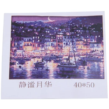 

DIY Oil Painting Paint by Numbers Drawing + Brushes Paint for Adults&Kids