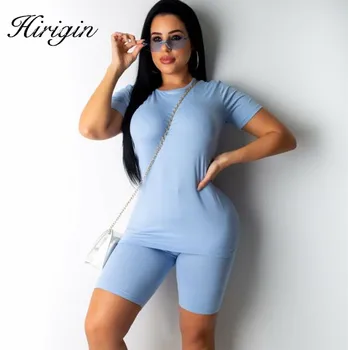 

Brand New Women Casual Solid Color Sports Suit Female Crop Top Shorts Outfit Yoga Workout Clothes Tracksuit Outfits 4 Colors