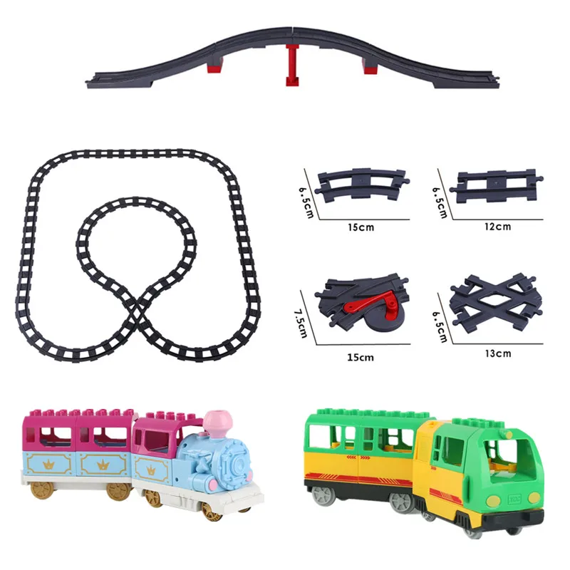 Duploed Train Power Function DIY строительные блоки аксессуары для железнодорожного трека