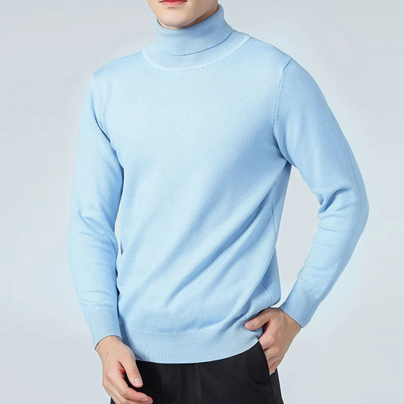 Hot Sale Men Sweaters 16Colors Long Sleeve Turtleneck Pullovers Soft Warm Winter Woolen Knitted Jumpers Male Clothes men s long sleeve goat cashmere knitted pullovers with hat thick warm sweaters male jumpers top grade winter new