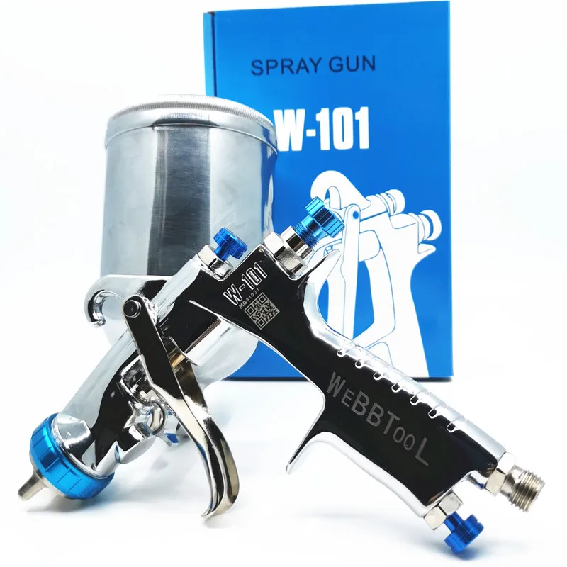 Genuine qr cod W-101 Spray Gun 134G  w101 HVLP Manual Paint spray Gun Gravity  1.0/1.3/1.5/1.8mm  Furniture Car Coating Painting
