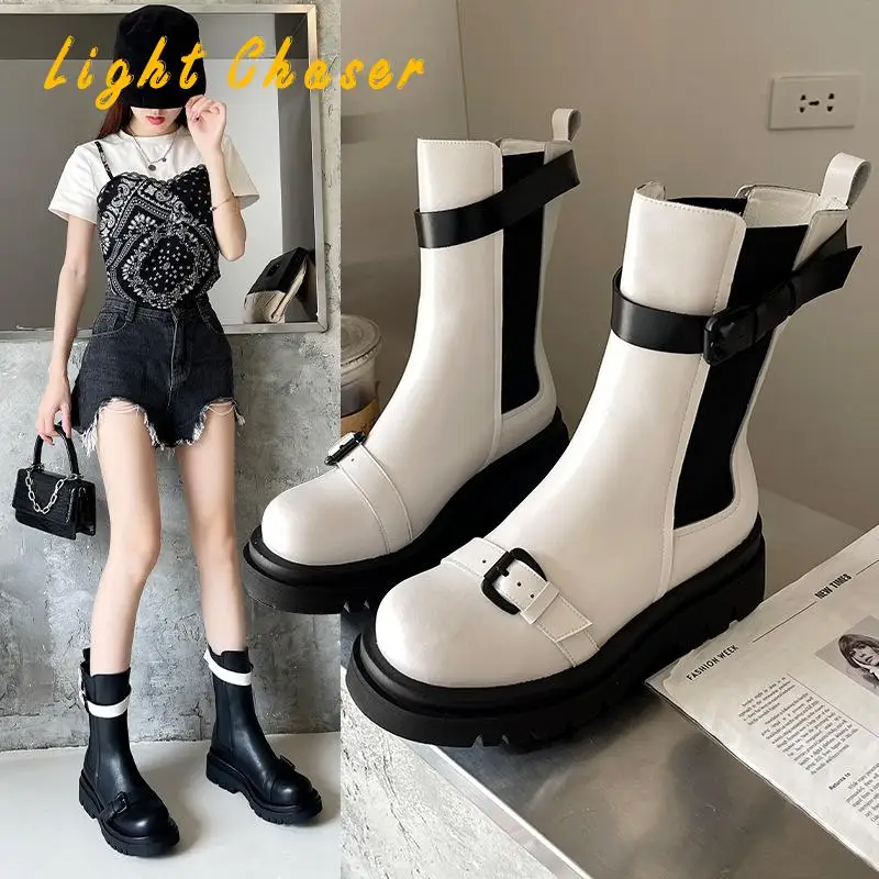 

New Luxury Chelsea Boots Women Ankle Boots Chunky Winter Shoes Platform Ankle Boots Slip On Chunky Heel Bv Boot Brand Designer