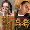 Punk Gold Tone Firery Dragon Stud Earrings For Women 2022 Unique Chic Metal Dragon Statement Earrings Jewelry Femme Bijoux ► Photo 3/6