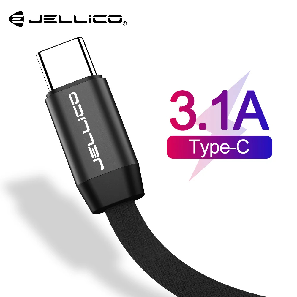 Кабель Jellico 3A USB Type C для Xiaomi Redmi Note 7 мобильный телефон кабель быстрой зарядки Samsung