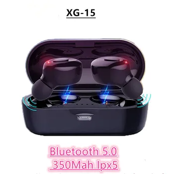 

XG-15 Bluetooth Wireless Headphones 5.0 TWS in-Ear Earbuds IPX5 Waterproof Mini Headset 3D Stereo Sound Sport Earpiece