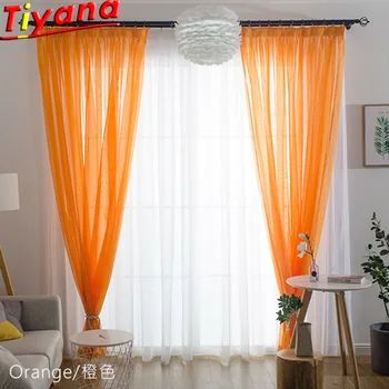 

NEW Voile Curtain Solid Tulle Screening Window Tulle Curtain European Valance Sitting Room kitchen curtains HOT SALE WP184 *40