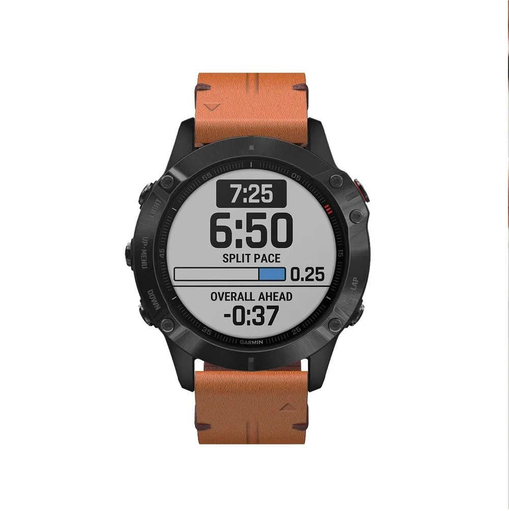 Для Garmin Fenix 6 браслет 22 мм Quick Fit из натуральной кожи ремешок для часов Garmin Fenix 5/5 Plus/Forerunner 935/945 наручные