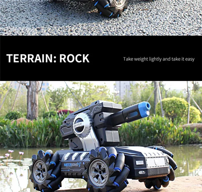 New Water Bomb Tank Car 2.4G Drift Launch Water Bomb Vehicle Gesture Watch Control Car 360 Degree Rotation Rc Stunt Car Toy