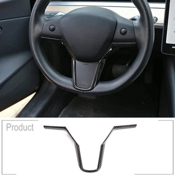 

for Tesla Model 3 2017-2019 Steering Wheel Sequin Steering Wheel Decoration Cover Car Accessories V-Decorative Sequins