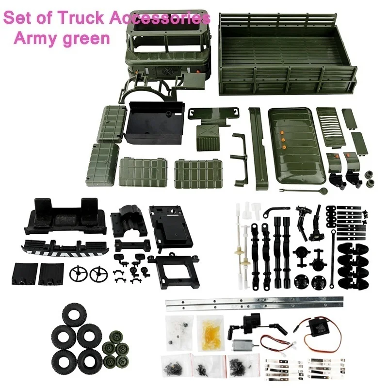 Автомобиль с дистанционным управлением военный грузовик WPL DIY/Ready to Go B 16 1:16 4WD RC