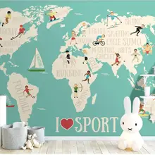 Индивидуальные Современные Мультфильм Спорт мир детская комната обои для рабочего стола