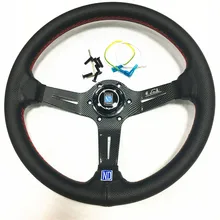 Гоночный спортивный дизайн 350 мм 14 дюймовая ручка глубокое блюдо кожа ND тюнинг Дрифтинг гоночный руль
