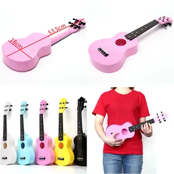 

4 Strings Guitarra Acoustic Bass Guitar 5 Colors 21" Ukulele Musical Stringed Instrument for Beginners Children Kids Gifts