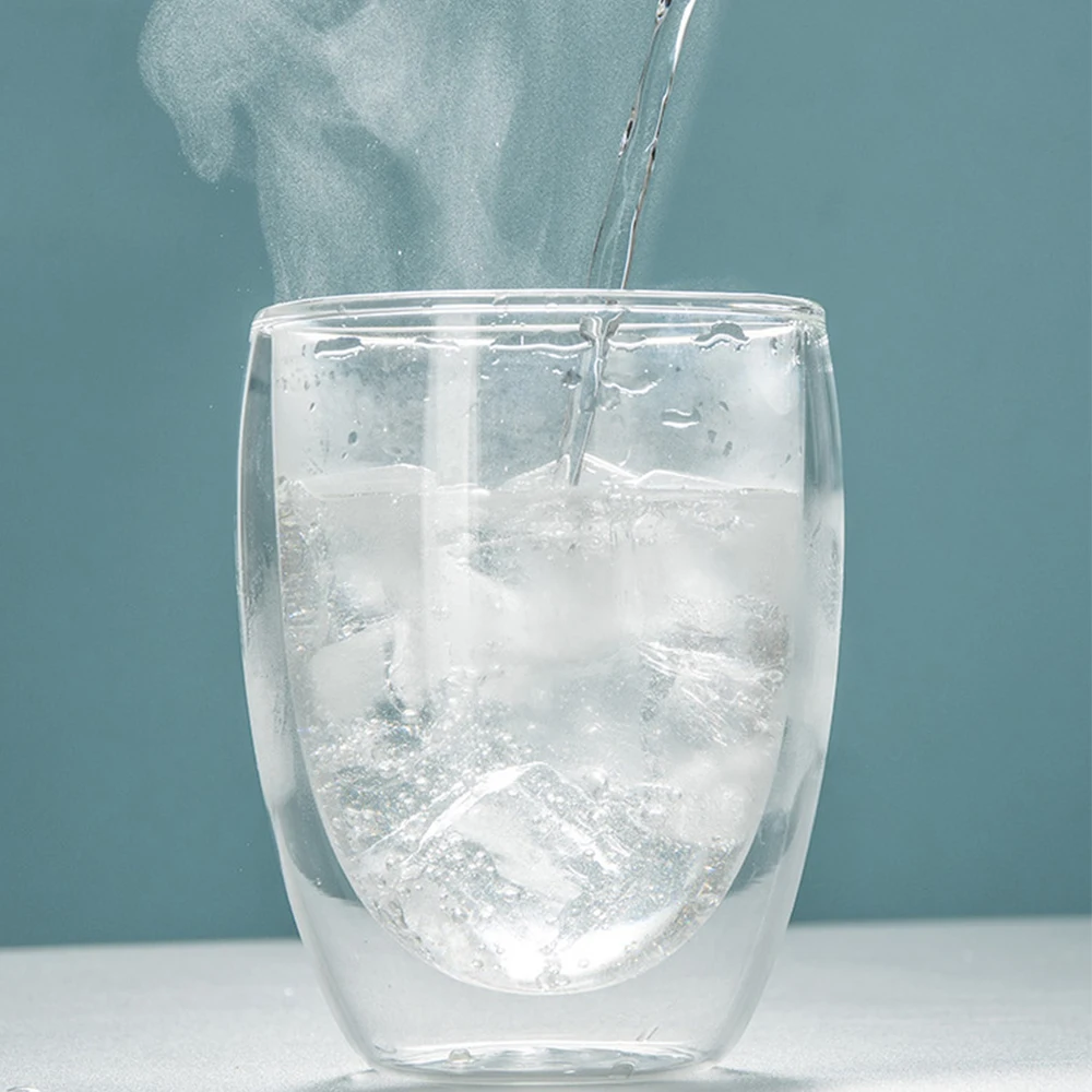 Double Wall Glass With Silicone Vacuum Sipper Lid - 350Ml