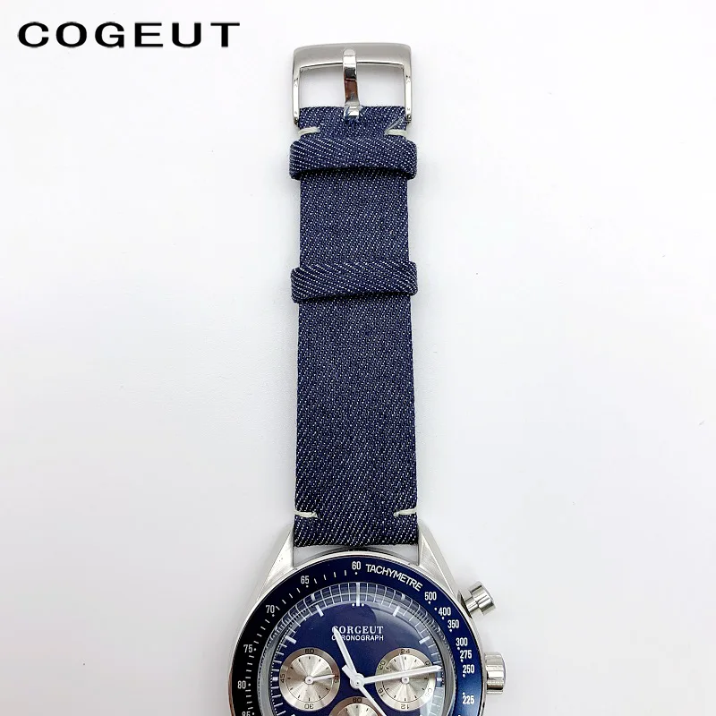 Corgeut 40 мм ST145.022 мужские спортивные часы 24 часа многофункциональные лучший бренд класса люкс полный стальной хронограф кварцевые