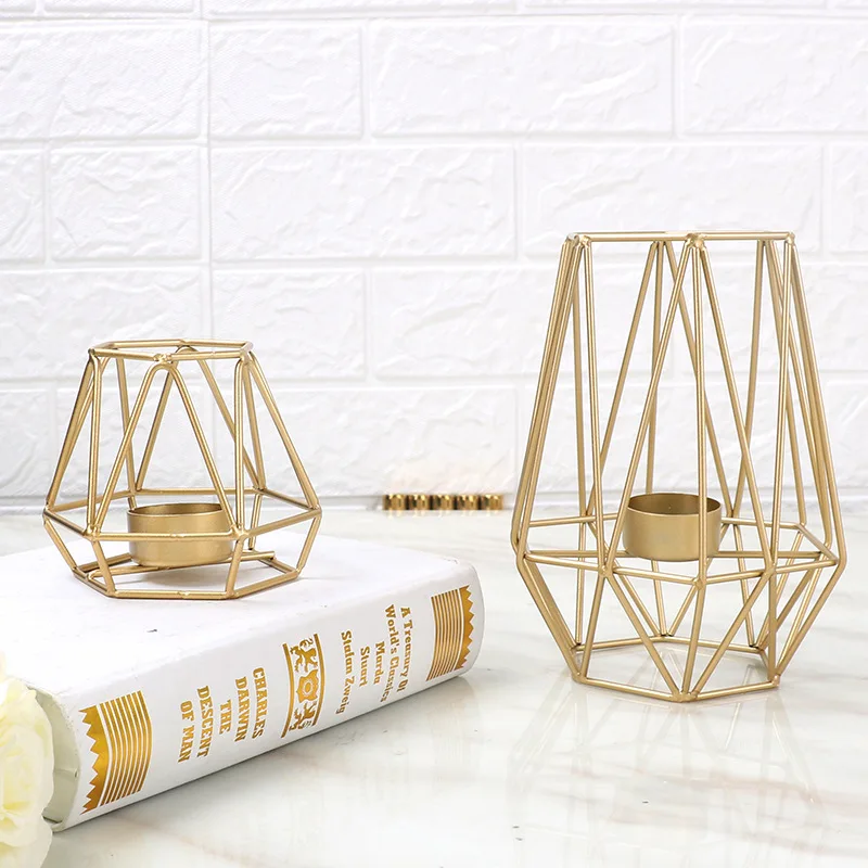 

Fun Fervent Nordic Gold Luxury Metal Candlestick Modern Design Creative Candlestick Gift Kitchen Living Room Home Decoration