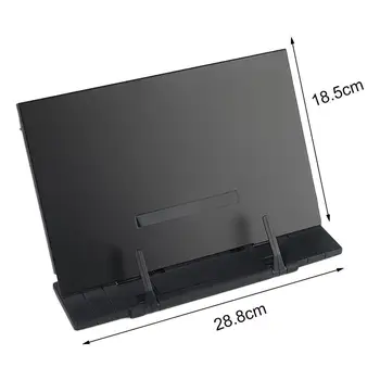 

Portable Book Stand Frame Reading Desk Holder with 7 Black Grooves Stand reading Book Adjustable Tilt L9L0