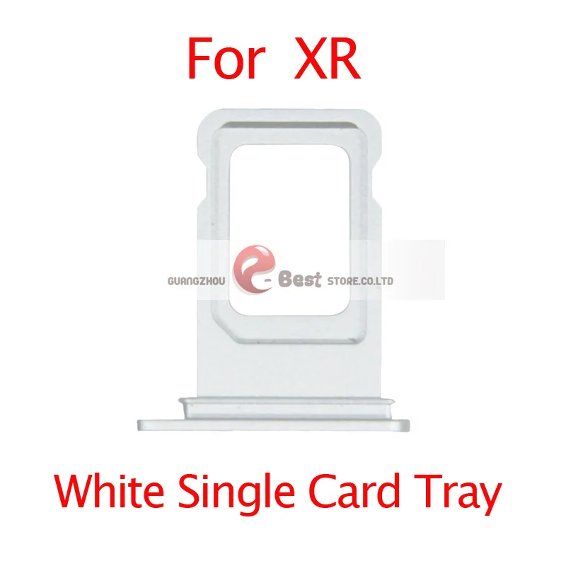 Новинка для iPhone X XR XS MAX Одиночная и двойная Мобильная sim-карта держатель лотка Замена слота - Цвет: XR white single