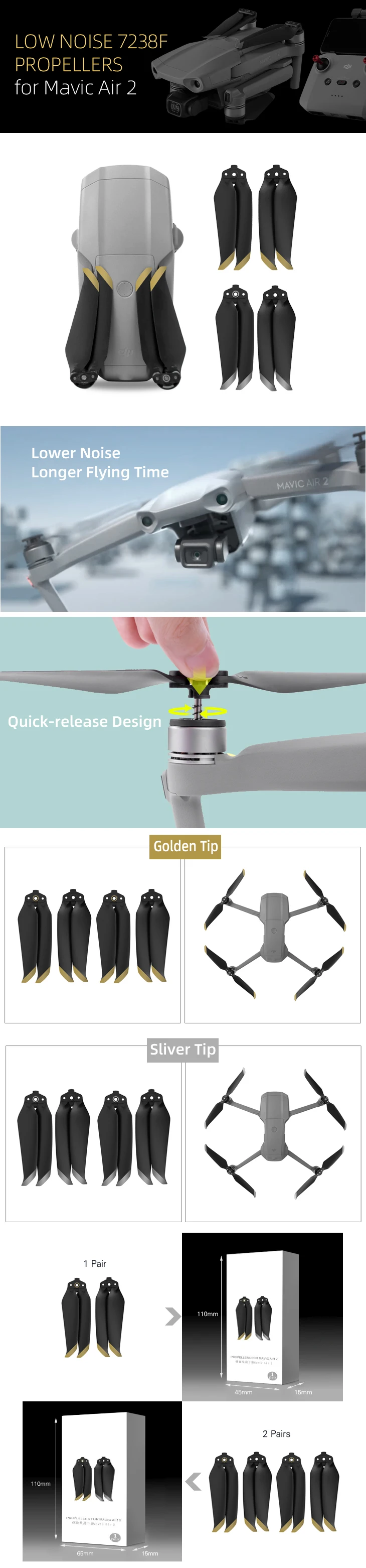air 2 dji air 2s 4 pares
